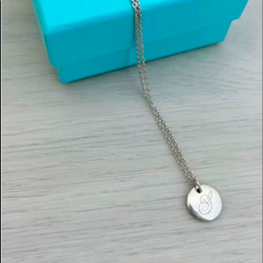 Tiffany initial S necklace
